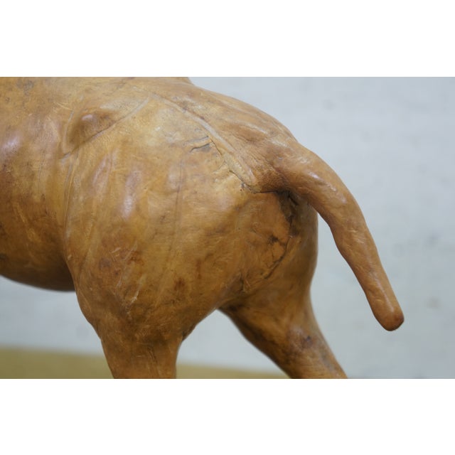 1960s Artisan Italian Leather Antelope Gazelle Blackbuck Figurine Statue 14" For Sale - Image 11 of 11