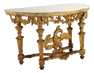 Carved and Gilded Wooden Console Table