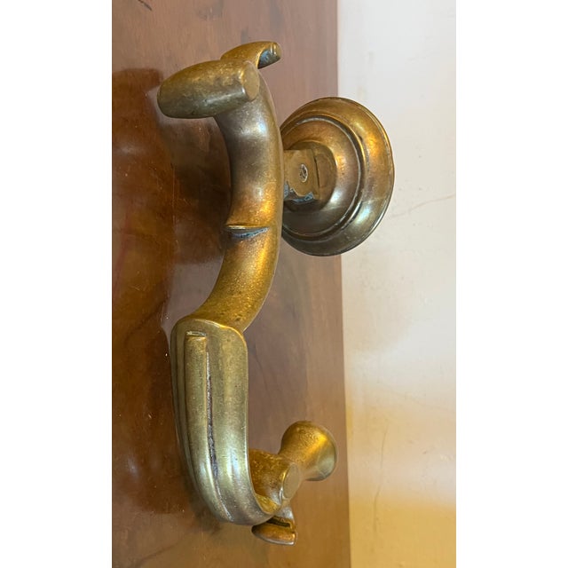 Large Antique 19th Century Georgian Style Heavy Cast Brass Doctor's Door Knocker For Sale - Image 12 of 13