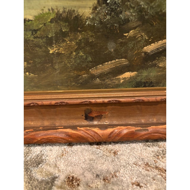 Late 19th Century Antique 19th-Century Tonalist Landscape Painting in Original Frame, Circa 1880s For Sale - Image 5 of 14