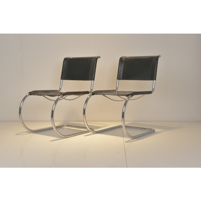 MR10 Cantilever Chair by Ludwig Mies Van Der Rohe for Thonet, Frankenberg, 1975, Set of 2 For Sale - Image 9 of 9