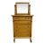 Antique American Empire Revival Oak Highboy Dresser Chest of Drawers With Mirror For Sale