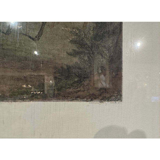 Green 19th Century English Framed Colored Print "The Royal Cottage in Windsor Park" For Sale - Image 8 of 10