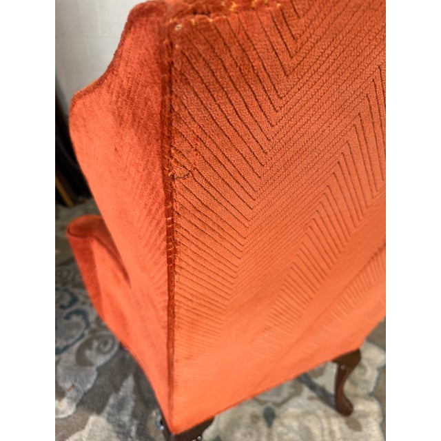 Vintage Georgian Style Wingback Armchair by Sherrill Furniture For Sale - Image 15 of 18