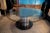 Table with marble and steel frame, glass top. Space Age style 1970s