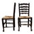 Brown English Oak and Rush Seat Ladder Back Chairs, Late 19th Century, Set of 4 For Sale - Image 8 of 8