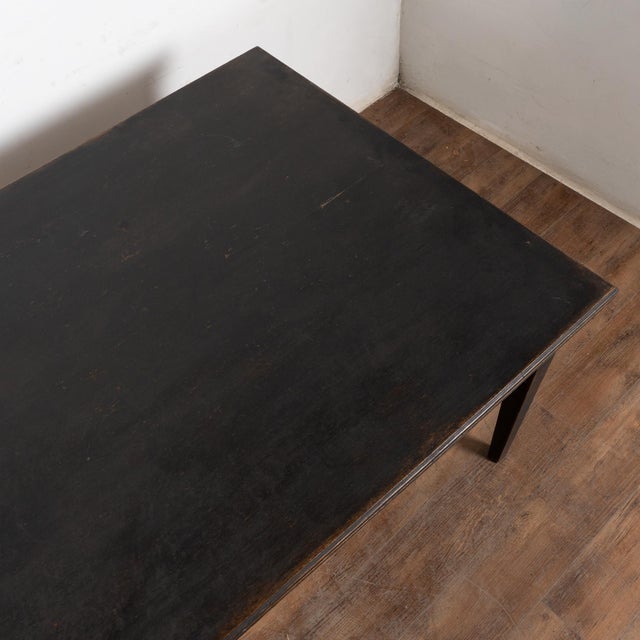 19th Century Swedish Black Painted Pine Partner’s Desk For Sale - Image 6 of 14