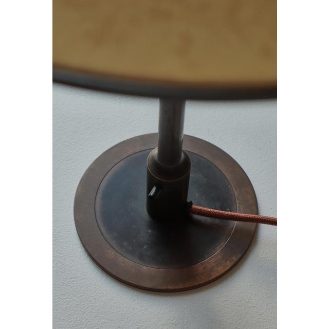 Art Deco Model T3-Major Table Lamp in Browned Brass attributed to N.R. Thykier, Denmark, 1930 For Sale - Image 11 of 16