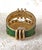 1970s Tiffany 18k Schlumberger 1970 Green Enameled Double Tier Ring, Size 7.5 For Sale - Image 5 of 12