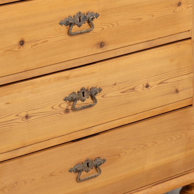 Early 20th Century Danish Waxed Pine Chest of Four Drawers For Sale - Image 12 of 16