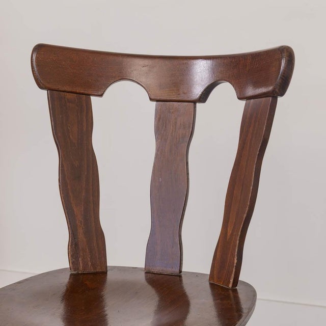 Wood 1950s French Wood Brutalist Chair For Sale - Image 7 of 11
