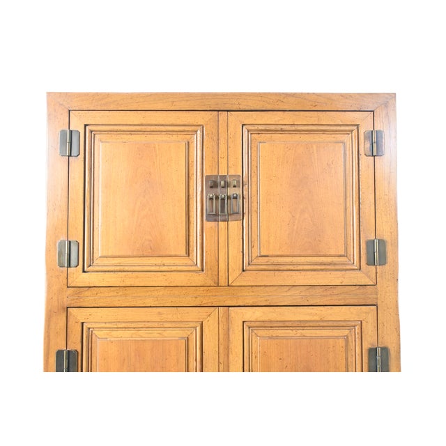 Wood Baker Furniture Asian-Inspired Hollywood Regency Wardrobe Dresser For Sale - Image 7 of 17