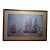 Late 20th Century Antoine Roux Maritime Print French 74 Mont Blanc Marseille Ship 1803 Framed For Sale