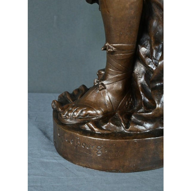 Le Bourg Figurine in Bronze by Ch. Le Bourg, 1800s For Sale - Image 11 of 14