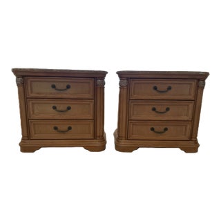 Stanley Coronation Bachelor's Chest With Cultured Marble Top (2) For Sale