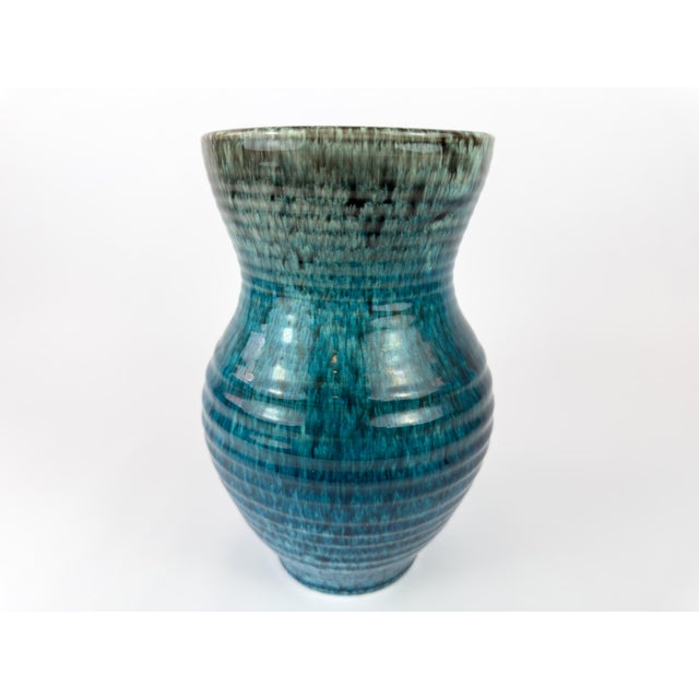 Mid 20th Century Mid-Century French Accolay Ribbed Stoneware Vase, C 1960 For Sale - Image 5 of 12