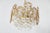 Gilt Brass Facet Cut Crystal Glass Chandelier from Palwa, 1970s For Sale - Image 10 of 15