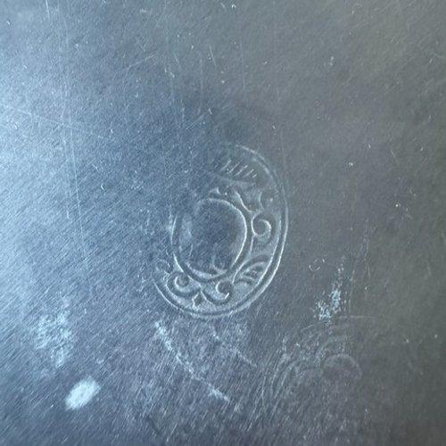 Antique European Pewter Porringer & Deep Plate Set, Rosette Marked, 9" For Sale - Image 6 of 9