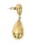Modern 14k Yellow Gold Textured Drop Earrings For Sale - Image 3 of 7