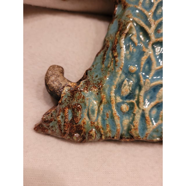 Ceramic Set of Polynesian Wall Decor in Clay For Sale - Image 7 of 12