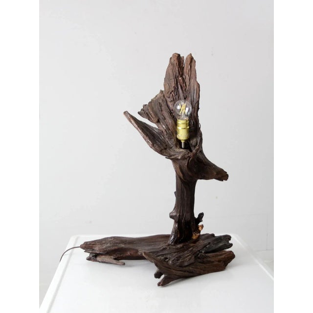 Mid 20th Century Vintage Driftwood Lamp For Sale - Image 5 of 11