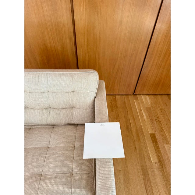 Vintage Florence Knoll Relaxed Two-Seater Sofa Neutral Ivory For Sale - Image 9 of 10