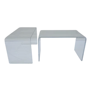 Lucite Acrylic Waterfall Side Tables -A Pair