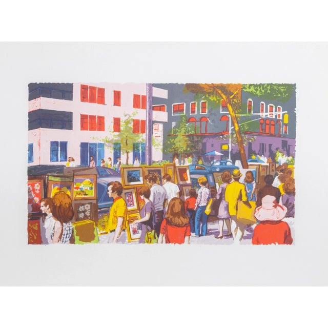Street Vendors, Unknown Artist Lithograph For Sale - Image 4 of 4