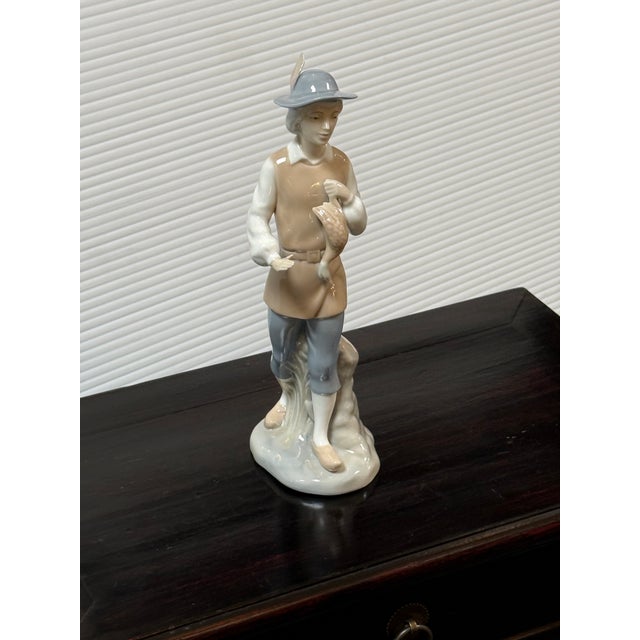 Tan Miquel Requena for Lladró Man With Geese Porcelain Figurine, Signed For Sale - Image 8 of 12
