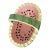 Vintage Hand-Painted Ceramic Watermelon Basket Serving Bowl For Sale
