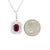 Diamond Rubellite Tourmaline Necklace 18" 18k Gold 1.80 TCW Certified For Sale - Image 14 of 16