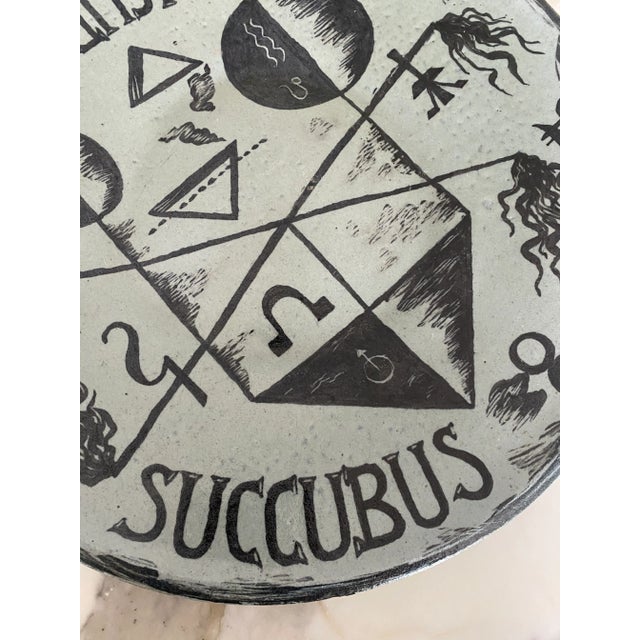 1940s Vintage F. Bergmann Studio Art Pottery Charger For Sale - Image 5 of 10