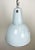 Industrial Grey Enamel Pendant Lamp from Polam, 1960s For Sale - Image 6 of 13
