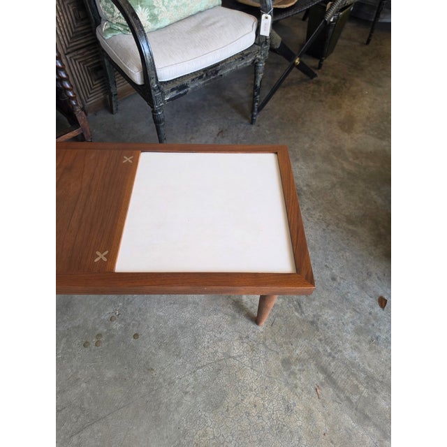 Mid 20th Century Rectangular Coffee Table With Laminate Insets by American of Martinsville For Sale - Image 14 of 14