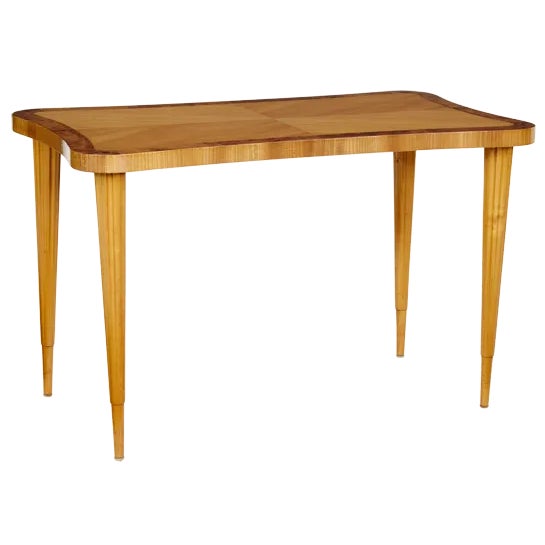 Mid 20th Century Scandinavian Birch Shaped Coffee Table, 1950s For Sale