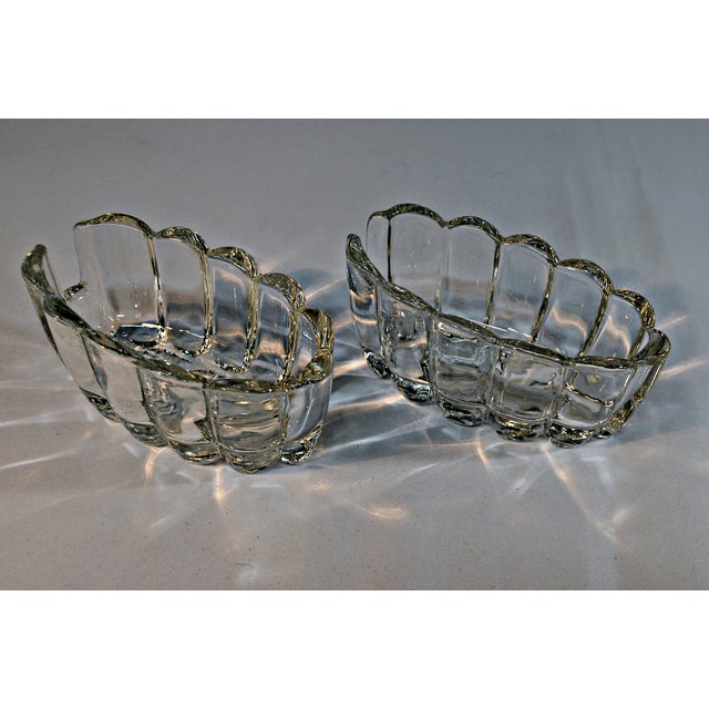 1940's Crystal Buffet Spoon Holder Pair Chairish