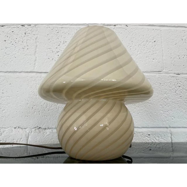 Murano Swirl Mushroom in Yellow Cream, 1970s For Sale - Image 6 of 7