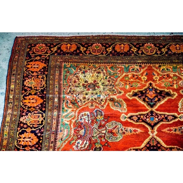 19th Century Sarouk Farahan Rug For Sale In Chicago - Image 6 of 7