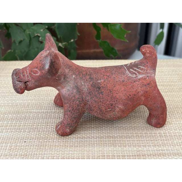 Mid 20th Century 20th Century Mesoamerican Pre-Columbian Style Clay Pottery Dog Sculpture For Sale - Image 5 of 9