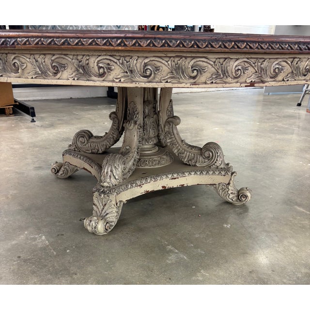 French Country 1990s Heritage Round Dining Table For Sale - Image 3 of 6