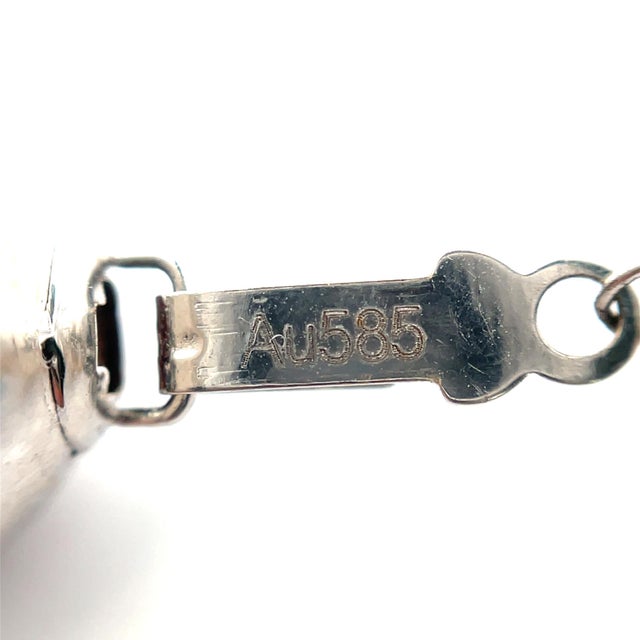 14k Gold 50.25 Carat Blue Topaz & 1.38 CTW Diamond Pendant Pearl Necklace For Sale - Image 14 of 14