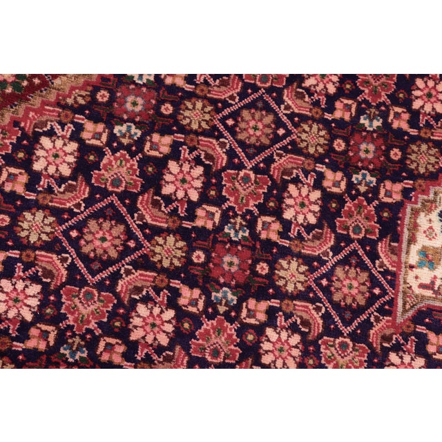 Boho Chic Persian Tabriz Mahi Blue/Red Wool Rug - 9'11'' X 12'6'' For Sale In New York - Image 6 of 10