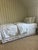 Set of 2 Ballard Designs Emma Scalloped Bed Skirts in white/Cornflower trim. Retail $130 each. Like new, only used in...