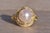 The Malibu Creek: Pearl and Natural Diamond Swirl Ring in Yellow Gold For Sale - Image 4 of 11