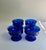 Mid-Century Modern Mid 20th Century Set of 4 Colony Glass Co. Crown Cobalt Blue Pedestal Dishes For Sale - Image 3 of 16