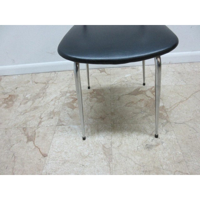 Mid-Century Chrome Gio Ponti Horn Dining Chair For Sale In Philadelphia - Image 6 of 12