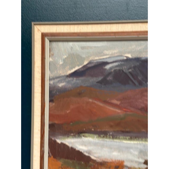 Mountains and Water, 1950s, Oil on Canvas, Framed For Sale - Image 7 of 18