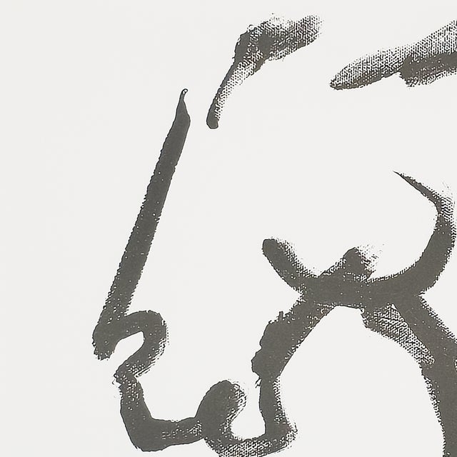 Japanese Sumi Stallion Bust (Print) - Virginia Cohn Parkum, C. 2020s For Sale - Image 3 of 8