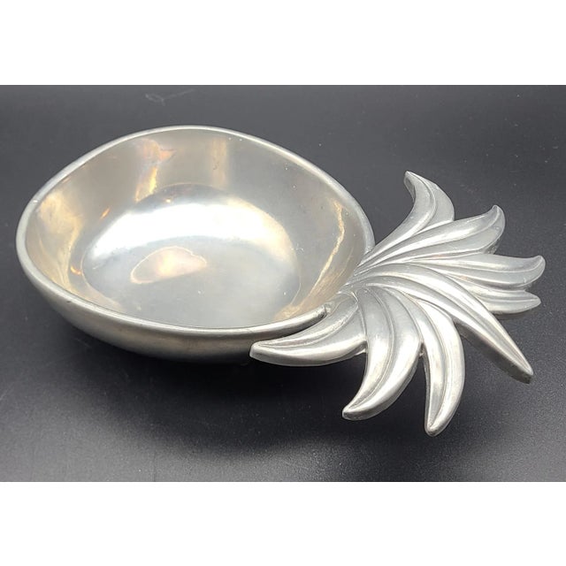 Gray Vintage Lenox Pewter Pineapple Nut or Candy Dish For Sale - Image 8 of 9