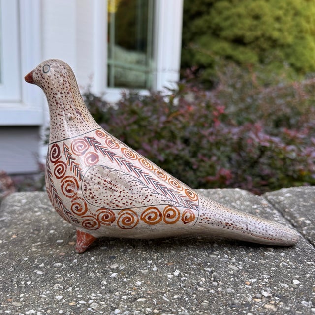 Mid 20th Century Vintage Tonala Bird Sculpture Signed by Amado Galván For Sale - Image 5 of 11